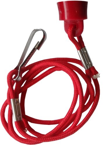 Säkerhetslina med röd hatt