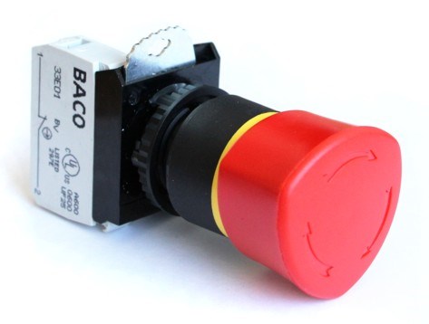 Nödstopp + kontaktblock