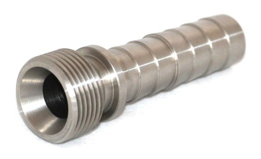 Slangstolpe 19mm med krage. 1" utv gänga