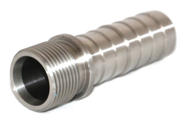 Slangstolpe 25mm med krage. 1" utv gänga