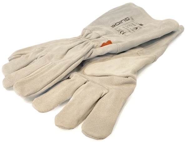 Blästerhandskar fodrad i spaltmocka stl. 11