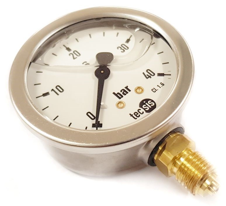 Manometer 0-40bar 1/4" Nedåt 63mm